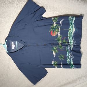 Mens Old Navy XXL Blue Hawaiian Shirt